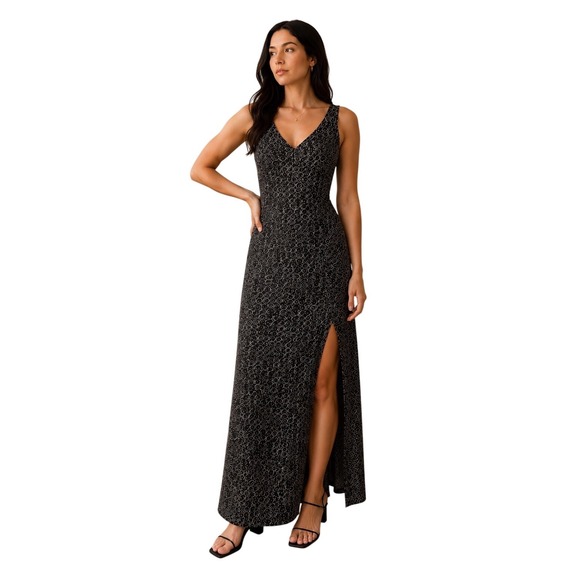 Armani Exchange Dresses & Skirts - Armani Exchange Womens Dress Size 8 Brown Swirl Print Sleeveless V-Neck Maxi